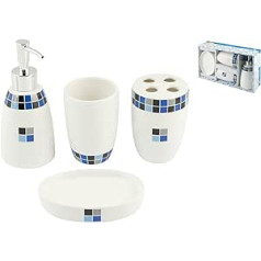 Home Lilly Badezimmer-Set, Keramik, Elfenbein