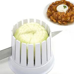 QOTSTEOS Onion Slicer, Flower Maker, Kitchen Tool, Onion Blossoms, Slicer Machine, Fruits, Vegetables, Slicing Tool, Fried Onion, Appetizer (White)
