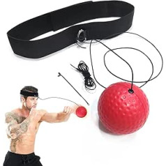 ‎Deedpf Improved Boxing Reflex Ball, Adjustable Headband, Reaction Ball, Bungee Cord. Used for Boxing Training, Mixed Martial Arts, Fitness, Reaction Training with a Spare Rope Threader