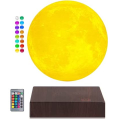 Didwi Floating Moon Lamp, Rotating 3D Printing Moon Lamps, Magnetic Floating LED Moonlight Night Lights, Unique Gifts for Thanksgiving, Christmas, Room Office Decor (16 Colors)