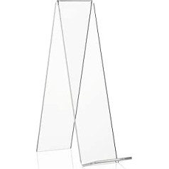 VITAdisplays Incline Stand, Book Stand, Goods Carrier as Bookend and Stand Made of Original Plexiglas (Transparent, 20.0 cm) Pack of 10