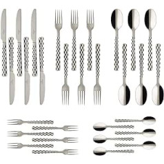 Villeroy & Boch Boston Cutlery Set 30 Pieces for 6 People, Dishwasher Safe, Rustproof, Cutlery Set, Cutlery Set, Stainless Steel