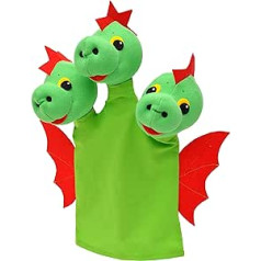 Hand Puppet Animal Hand Puppets Dragon 31 cm Zoo Farm Cartoon Animal Figure Theatre Doll Hand Toy Doll for Children Baby Boys Girls