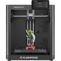 Flashforge Adventurer 5M 3D Printer, 600 mm/s Speed with Automatic Levelling, Direct Drive Extruder, Quick Removable Nozzle, Effective Cooling, Large Print Size 8.66 x 8.66 x 8.66 inches