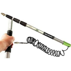 Axis Line Professional Water Telescopic Rod 4 or 6 Metres with Water Hose and Sliding Stone 4 Pieces and Grip Protector (6 Metres)