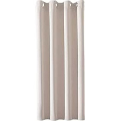 MRTREES Blackout Curtain for Bedroom, 90 Drop 1 Panel Grey White Eyelet Thermal Curtains for Living Room, Soft Texture, Window Treatments for Kids, 90 x 90 Inch