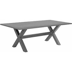 Beliani Cascais Modern Garden Table Aluminium Grey