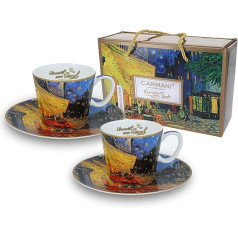 CARMANI - Espresso cup with saucer set of 2 with 