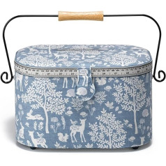 Prym 612656 Sewing Basket L Oval Woodland