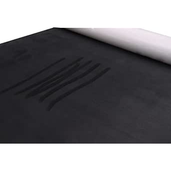 Panngu Microfibre fabric, self-adhesive, suitable for cockpit interior, stretch, stretchy film, premium velvety imitation suede for jewellery drawer/floor film (black grey, 42 cm x 150 cm)