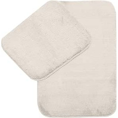 Elart Bath Mat Set of 2 | Absorbent Bathroom Rug, Washable, Waterproof Bath Mat, Bath Mat Set, Doormat 60 x 100 cm and 60 x 50 cm (Cappuccino)