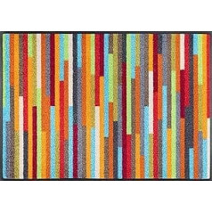 wash+dry Mikado Stripes Door Mat, 60 x 85 cm, Washable for Indoor and Outdoor Use