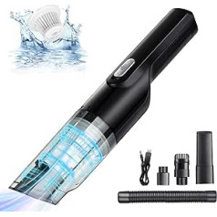 Zamufo Mini Handheld Vacuum Cleaner Battery, Car Handheld Vacuum Cleaner Wireless with LED Light, Mini Portable Vacuum Cleaner Pet Hair for Home, Pet and Car, Mini Handheld Vacuum Cleaner for Wet and