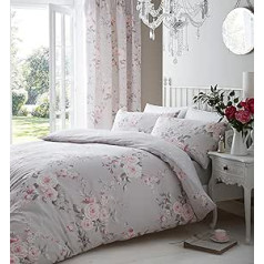 Catherine Lansfield Canterbury 200 x 200 cm Duvet Cover and 2 80 x 80 cm Pillowcases, Grey