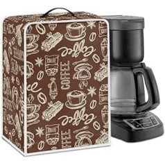 Jndtueit Coffee Theme Coffee Machine Cover Premium Universal, Cap Small Appliances Parts & Accessories, Brown Fingerprint Protection