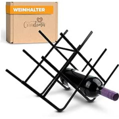 Wine Rack Black Metal for 8 Bottles of Wine and Drinks Small Shelf - Bottle Rack Slim Drinks Rack Wine Rack - Bottle Stand Wine Bottle Holder Modern Shot Rack Wine Holder Wine Stand