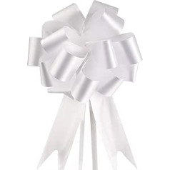 Faburo 100 White Self Drawing Bows Wedding Christening Car Decoration