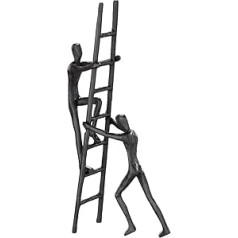 Gilde Design Sculpture Figure, Teamwork, Iron, Brown, Height 23.5 cm