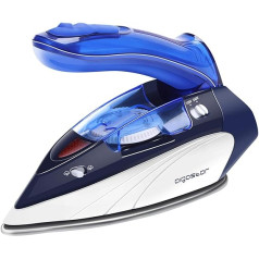 Aigostar Travel Steam Iron Small Mini Steam Iron Lightweight Travel Iron Portable Foldable Handle Multiple Temperature Levels Travel Steam Iron 1100W 80ml Water Tank