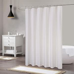 LinTimes Hotel Luxury Shower Curtain, 190 GSM Thick Polyester Shower Curtain, Cream, 180 x 240 cm (Reusable Packaging)