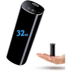 Mini Voice Recorder, 32 GB Professional Recording Device with Voice Activation, One-Touch Recording/Built-in Strong Magnet/OTG/MP3 Player/Password Protection 3200 mA, Recording Device 500 Hours