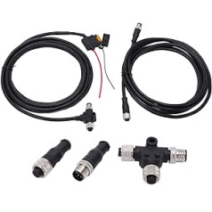 NMEA 2000 Starter Kit, Waterproof Marine NMEA Network Starter Kit, with 3-Port T Connector Adapter and Male-Female Resistor