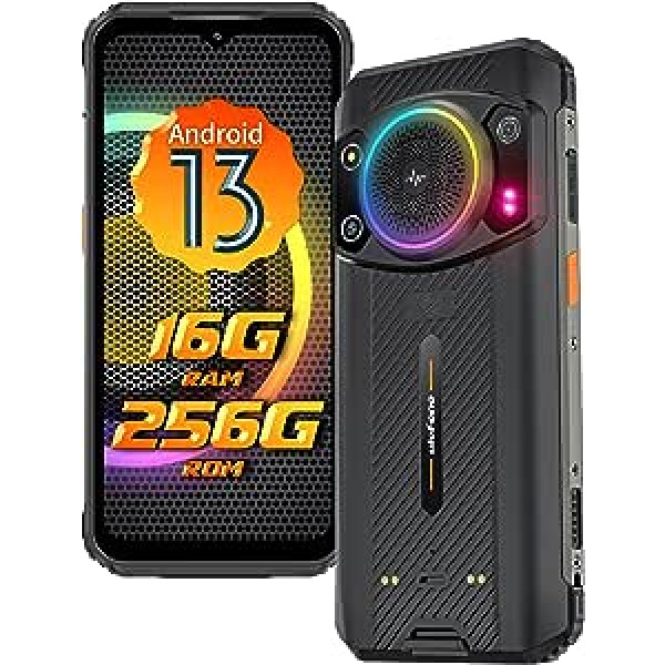 Ulefone Armor 21 Android 13 Outdoor Smartphone 16G + 256GB ROM/SD-2048GB Outdoor Mobile Phone without Contract 9,600mAh Battery Display 6.58 Inch Camera 64MP + 24MP + 16MP Dual SIM IP68 Smartphone