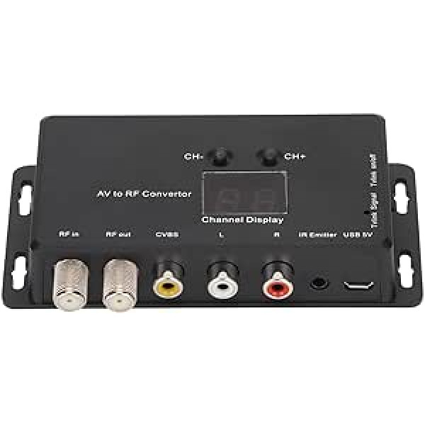 UHF Modulator - TV Link Modulator, PAL NTSC AV to RF TV Distribution Modulators, RCA Female Thread AV Audio Video TV Link UHF Converter for RF Output from SLX / TV-Links