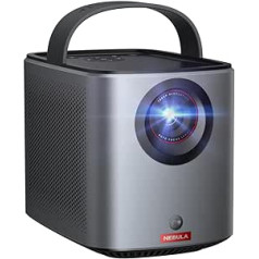Nebula Anker Mars 3 Air Mini Projector, 1080p, with Google TV, Smart, WLAN Projector, Portable Projector with 400 ANSI Lumens, Dolby Digital, 2 x 8 W, 150 Inch Picture, Built-in Battery, 2.5 Hours