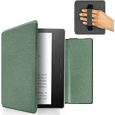 MyGadget Case for Amazon Kindle Oasis 10th Generation from 2019 & 9th Generation (2017) with Hand Strap & Auto Sleep/Wake Function - Turquoise Flip Case