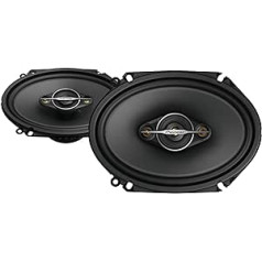 Pioneer TS-A6881F 6x8 4 Way Coaxial Speaker Set with 2 Speakers (350W Max., 80W Sine Each), Powerful Sound, High Efficiency, 62mm Installation Depth, 133 x 191mm Installation Cut-Out