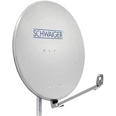 SCHWAIGER 241 Satellite Dish Satellite System Offset Antenna LNB Support Arm Mast Mount Satellite Dish Satellite System Aluminium 88.0 x 88.0 cm Light Grey