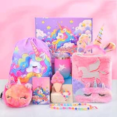 Inneroam Unicorn Gifts for Girls Age 6-3 4 5 7 8 9 10 Year Old Girl Bestfriend Birthday Gift Ideas Back to School Girls Gift Surprise Box for Girls Age 4-6