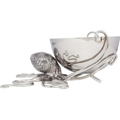 Kare Design Wine Cooler Octopus Aluminium Nickel-Plated Silver Octopus Wine Cooler Bottle Cooler