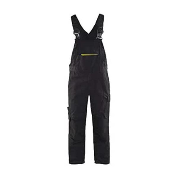 Blaklader 269513309933C146 Bib Overall with Stretch, Black/Hi-Vis Yellow, Size C146