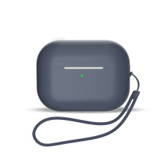 Silikona maciņš AirPods 1/2 austiņām + rokas siksniņa, zils