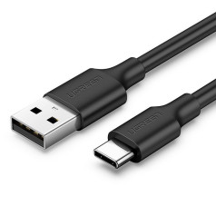 Izturīgs USB — USB-C kabelis 480 Mbps 3A 1,5 m melns