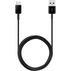 Samsung 2 x Samsung USB - USB-C kabelis 480Mb/s 5A 1,5m melns 2 gab.