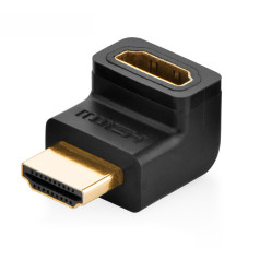 Leņķa spraudnis, adapteris HDMI ligzdai, melns