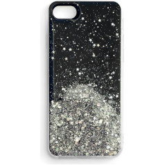 Spīdīgs korpusa vāciņš ar spīdumiem priekš Samsung Galaxy A42 5G Star Glitter black
