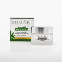 Kumari Ultra Sensitive Day & Night Cream 50 ml for Particularly Sensitive Skin with Fresh Aloe Vera and Chamomile