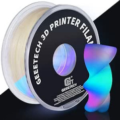 Geeetech PLA Filament, 3D Printer PLA Filament 1 kg Spool, Accuracy +/- 0.02 mm, Luminous Colour Gradient