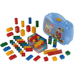 Theo Klein 640 Manetico Creative Box, Large, 42 Different Colourful Magnetic Building Blocks, 6 Cards with Building Instructions, Toy for Children from 1 Year
