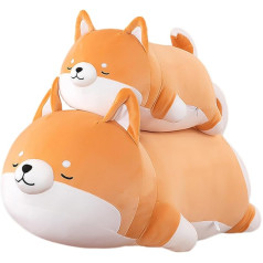 Cpoeof Shiba Inu Plush Toy, 35/55 cm Dog Cuddly Toy, Corgi Plush Toy, Soft Plush Toy, Gifts for Girls and Boys (70 cm/27.55 Inches)