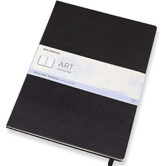 Moleskine creative notebooks, watercolour notebook, pocket, A6, 200 g watercolour paper, hard cover, black, Black A3