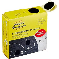 Avery Zweckform 3522 weft plaster (Ø 19 mm, preprinted) 1 roll / 1,000 labels black