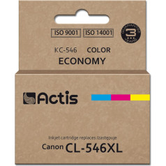 Partydeco Actis ink kc-546 (replacement for canon cl-546xl; supreme; 15 ml; 180 pages; purple, blue, yellow).