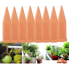 MKNZOME Irrigation System, Pack of 8 Automatic Water Dispenser, Plant Ollas Watering Clay Watering Balls for Garden, Balcony, Indoor Plants, Flowers