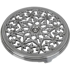 STAUB Topfuntersetzer Lilie 23 cm, Gusseisen, Graphitgrau, 18.5 x 18.5 x 2.9 cm
