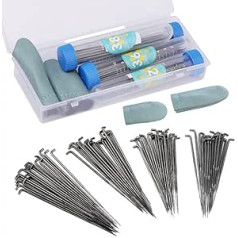 80 Pieces Felting Needles, 4 Sizes Felting Needles Set, Triangular Felting Needles with Fingerbeds for Beginners, 36 Gauge 38 Gauge 40 Gauge 42 Gauge Felting Needles
